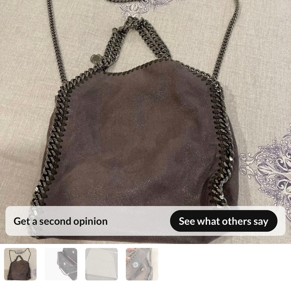 Stylish Gray Chain-Trimmed Women's Bag